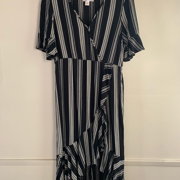 BAND OF GYPSIES RUFFLED HIGH LOW DRESS M - Picture 2 of 11